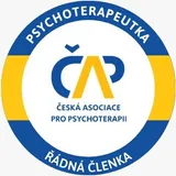 Psychoterapeutka — řádná členka České asociace pro psychoterapii